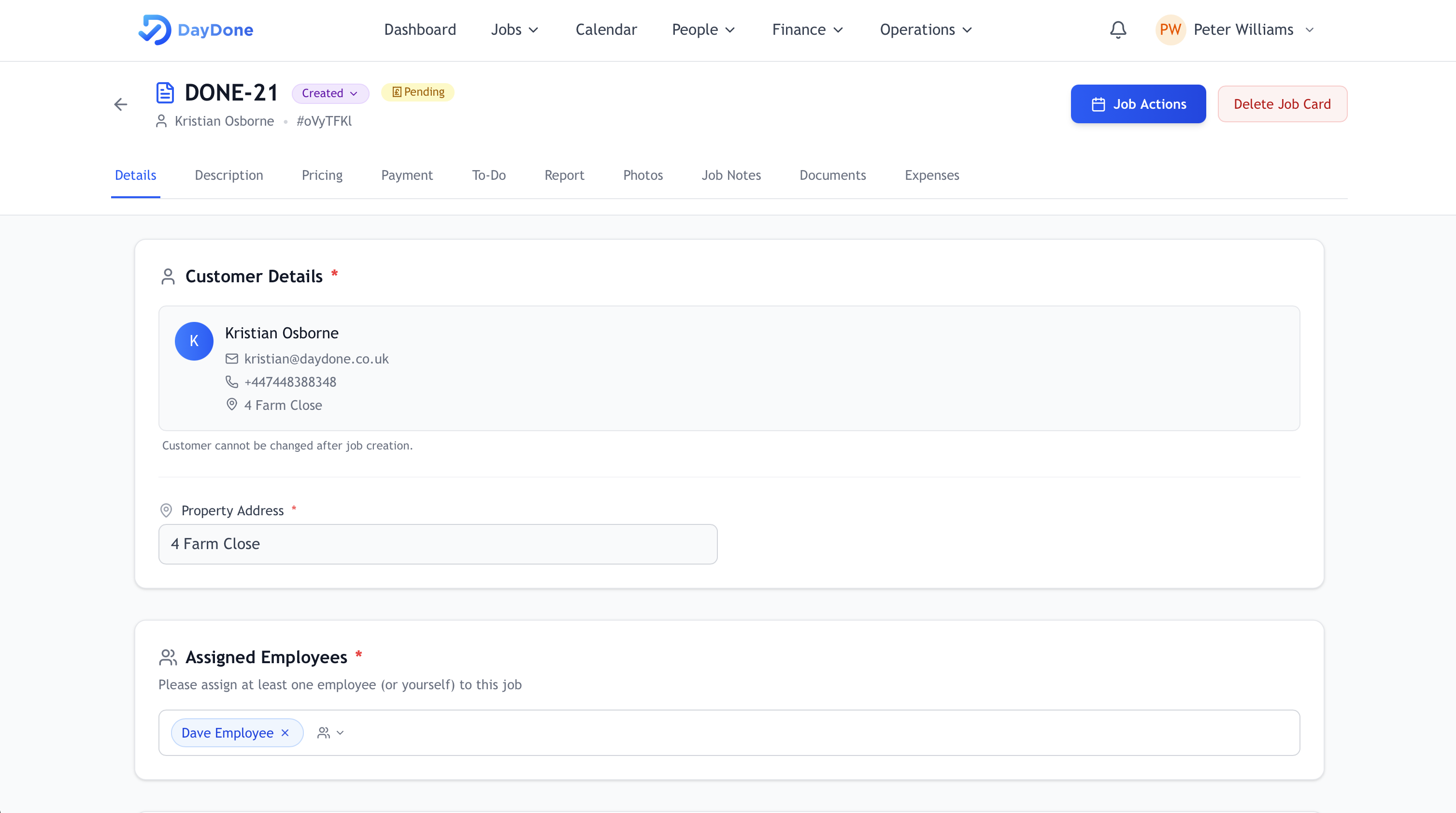 Jobs on desktop